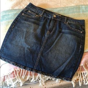 ivy + main high waisted denim skirt